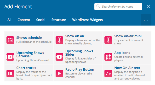 Shortcodes KenthaRadio